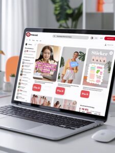 macbook with pinterest